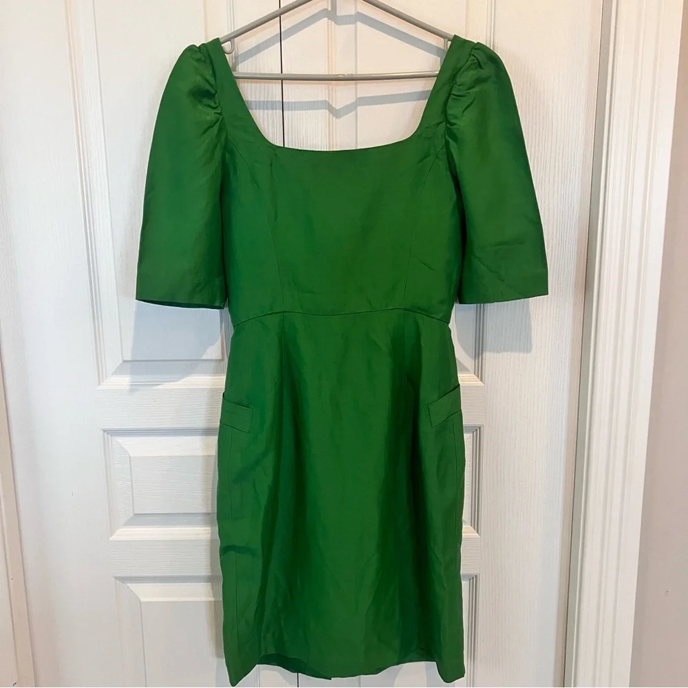 Aritzia Le Fou Wilfred NWOT Michalina Green Dress  Linen Blend Size 4 - Picture 10 of 17